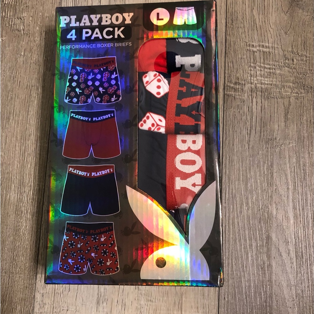 Playboy 4-Pack Boxer Briefs - Red & Black Set